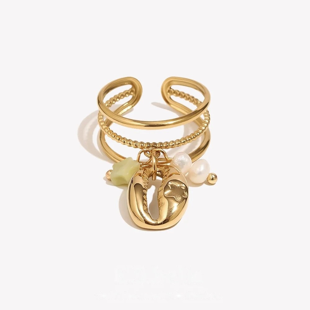Seashell Layered Ring