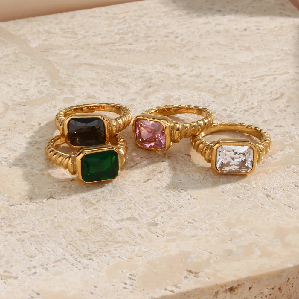 Candy Stone Rope Ring