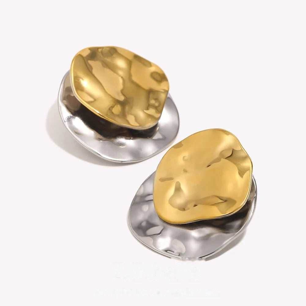 Molten Disc Two-Tone Studs