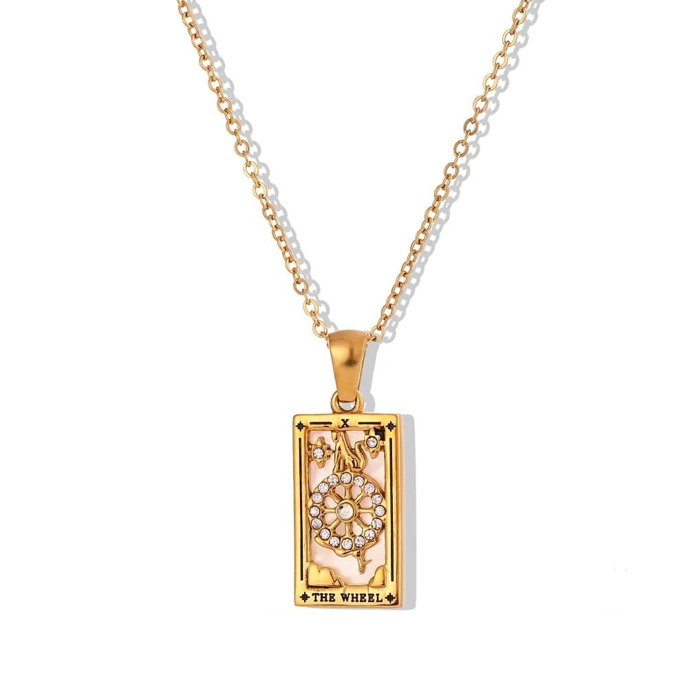 Wheel of Fortune Tarot Necklace