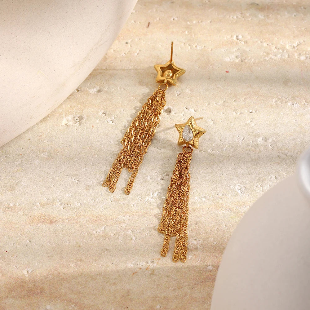 Shooting Star Fringe Earrings