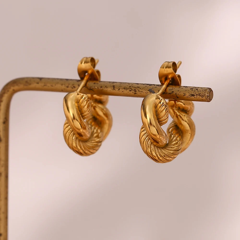 Twisted Croissant Hoops