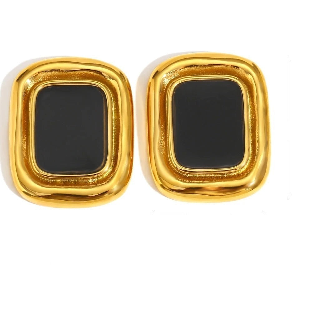 Midnight Square Studs