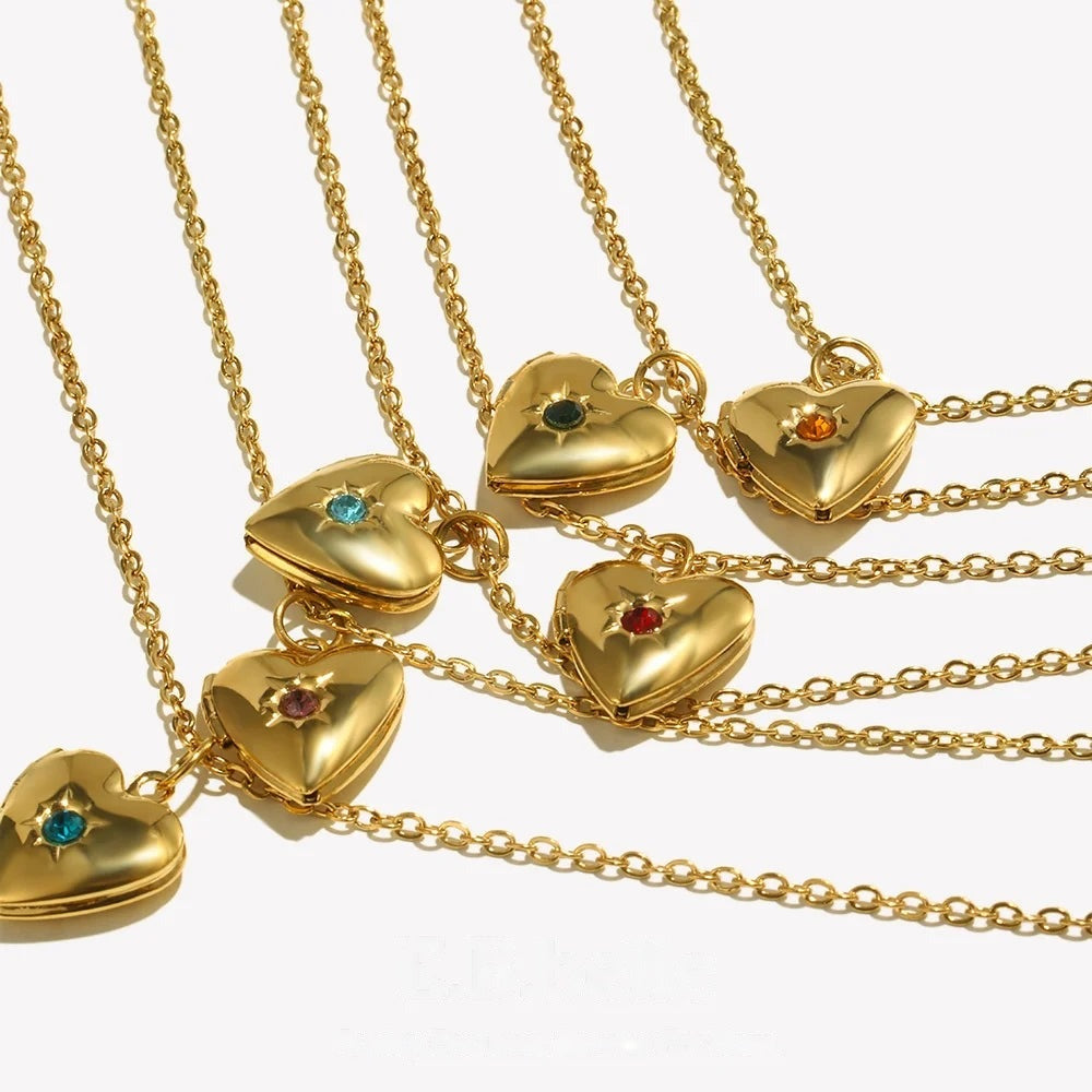 Birthstone Heart Locket