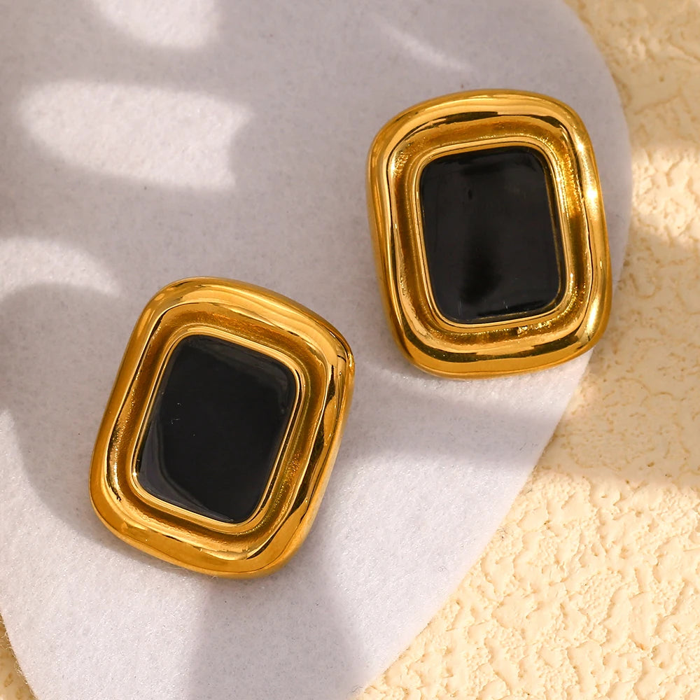 Midnight Square Studs