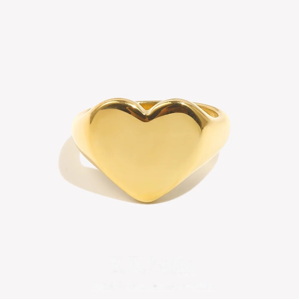 Big Heart Signet Ring