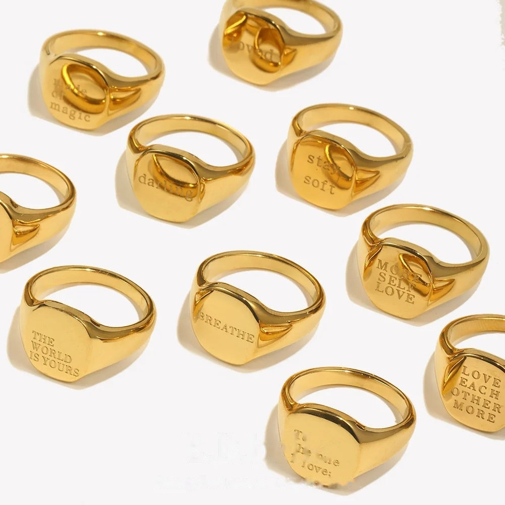 Say It Signet Ring