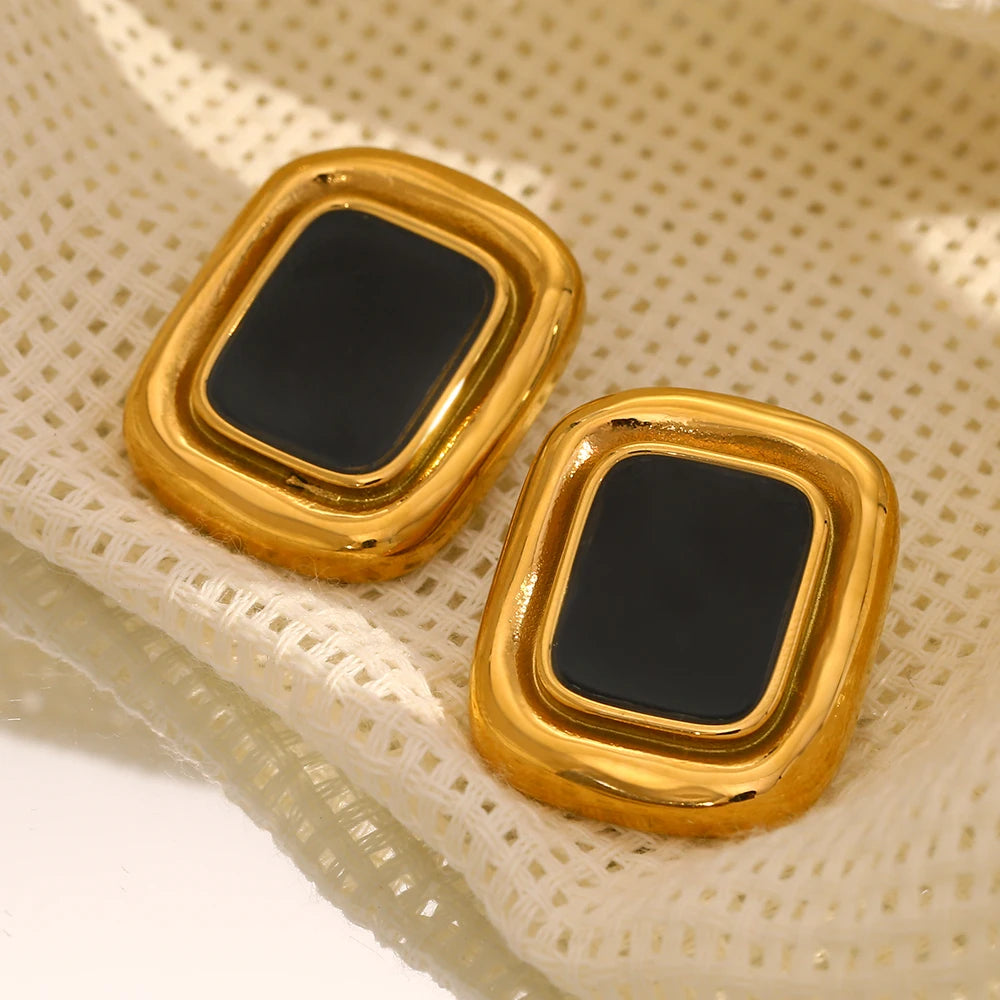 Midnight Square Studs