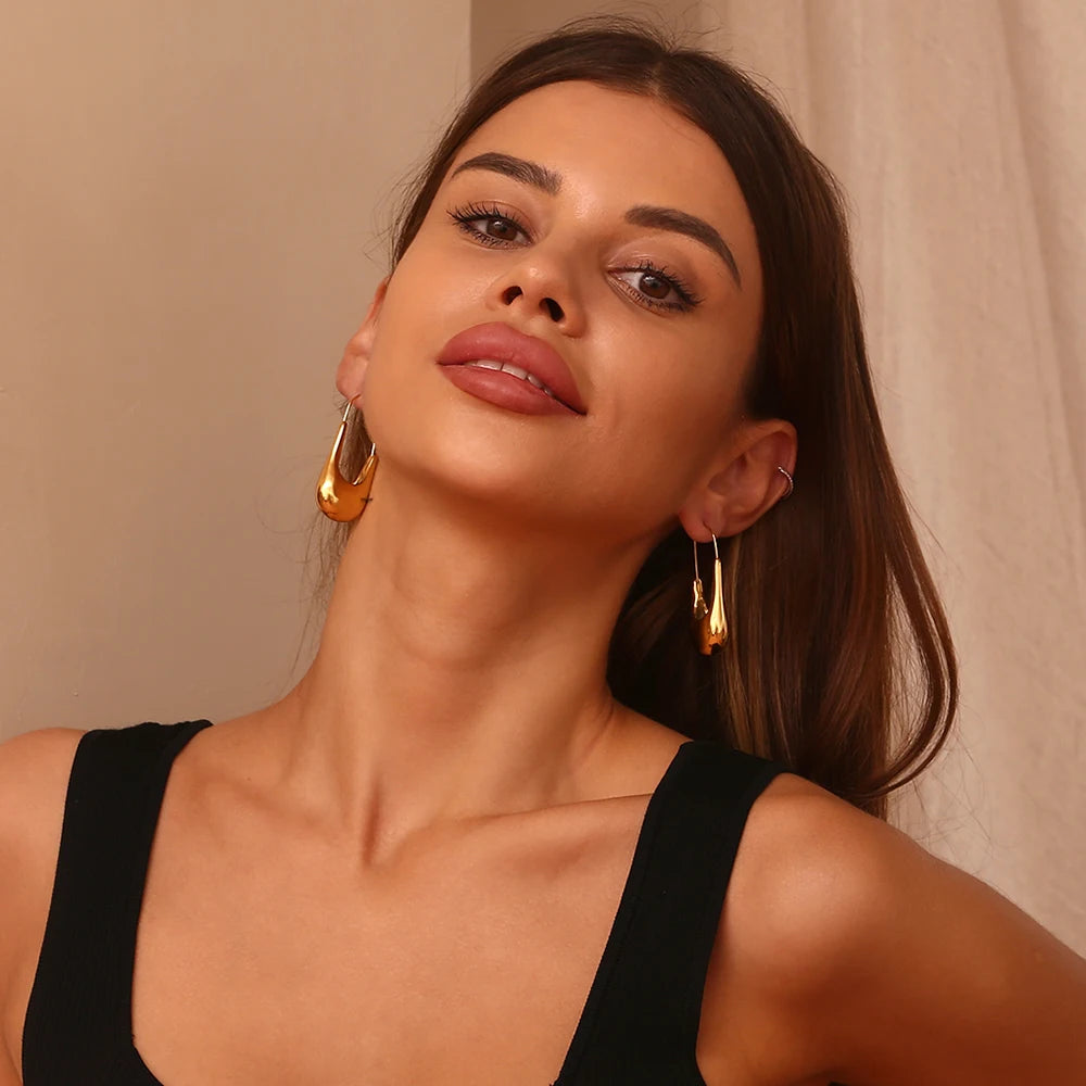 Liquid Gold Pin Hoops