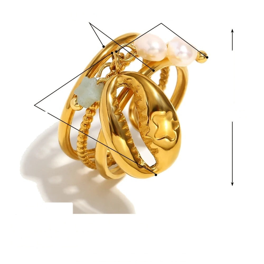 Seashell Layered Ring
