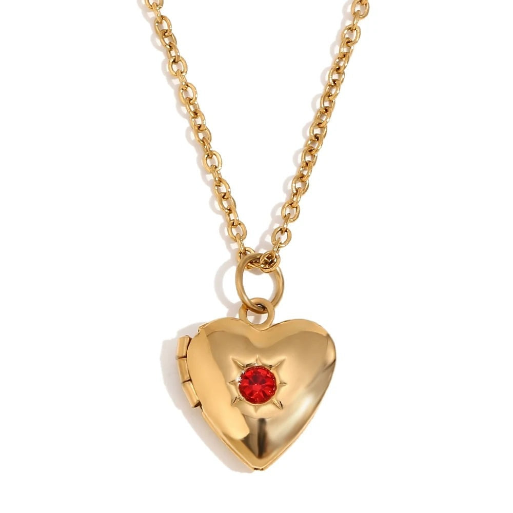 Birthstone Heart Locket