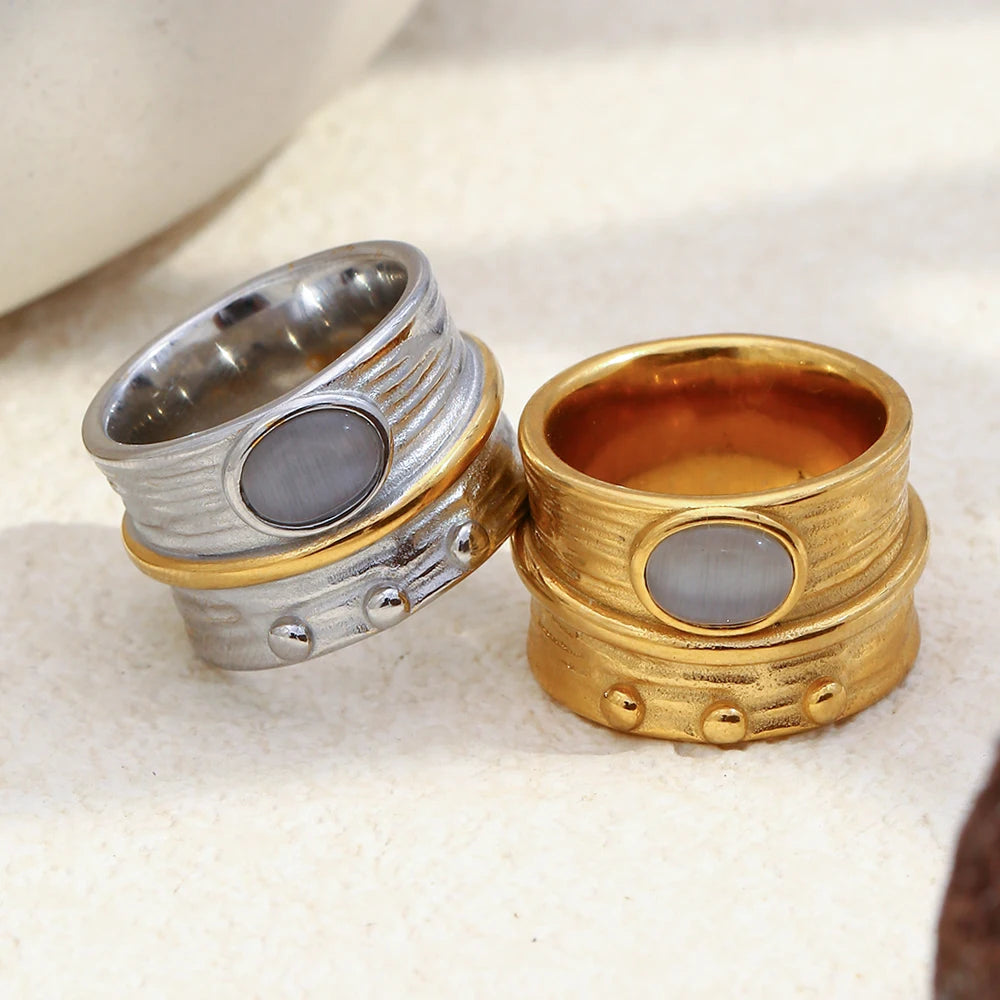Moonstone Spinner Ring