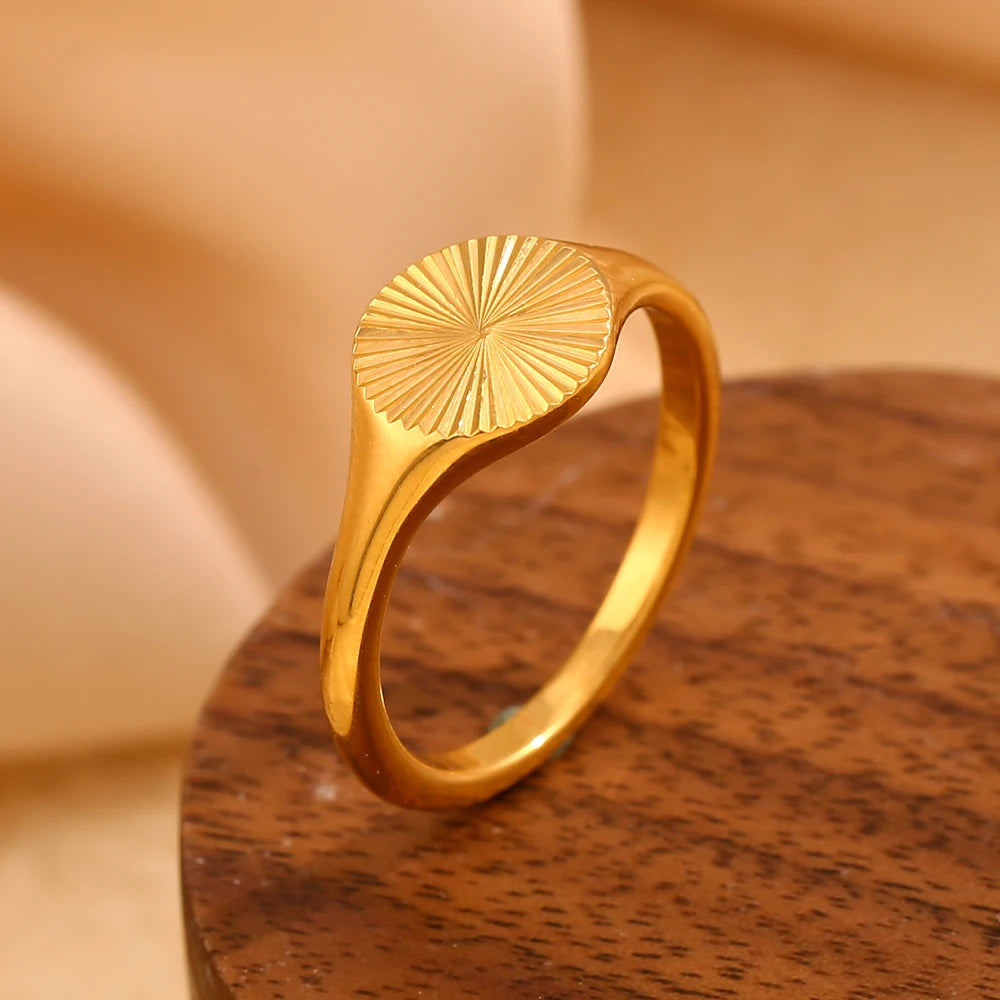 Sunray Signet Ring