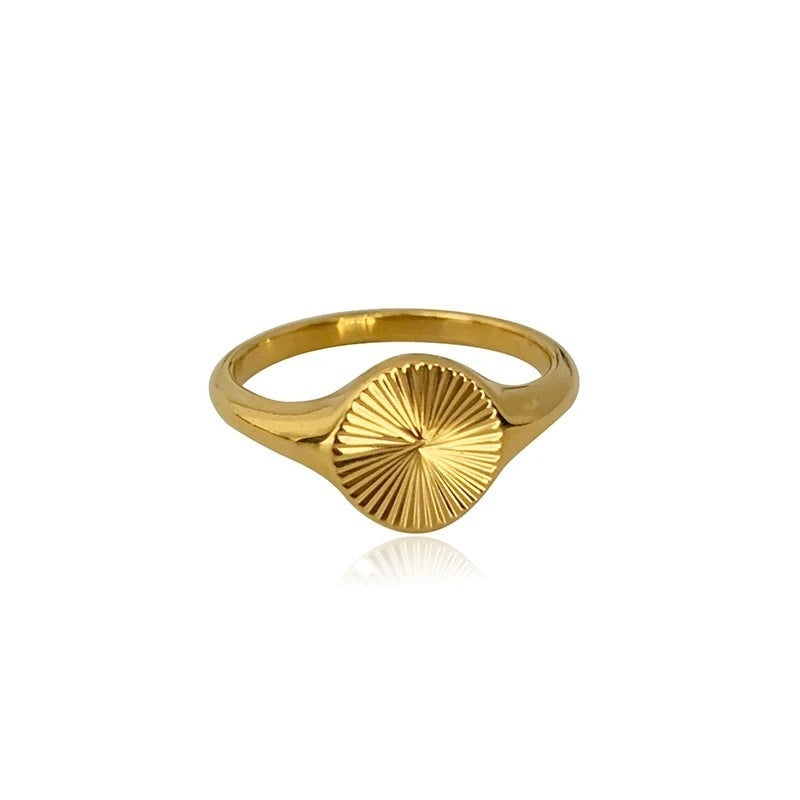 Sunray Signet Ring