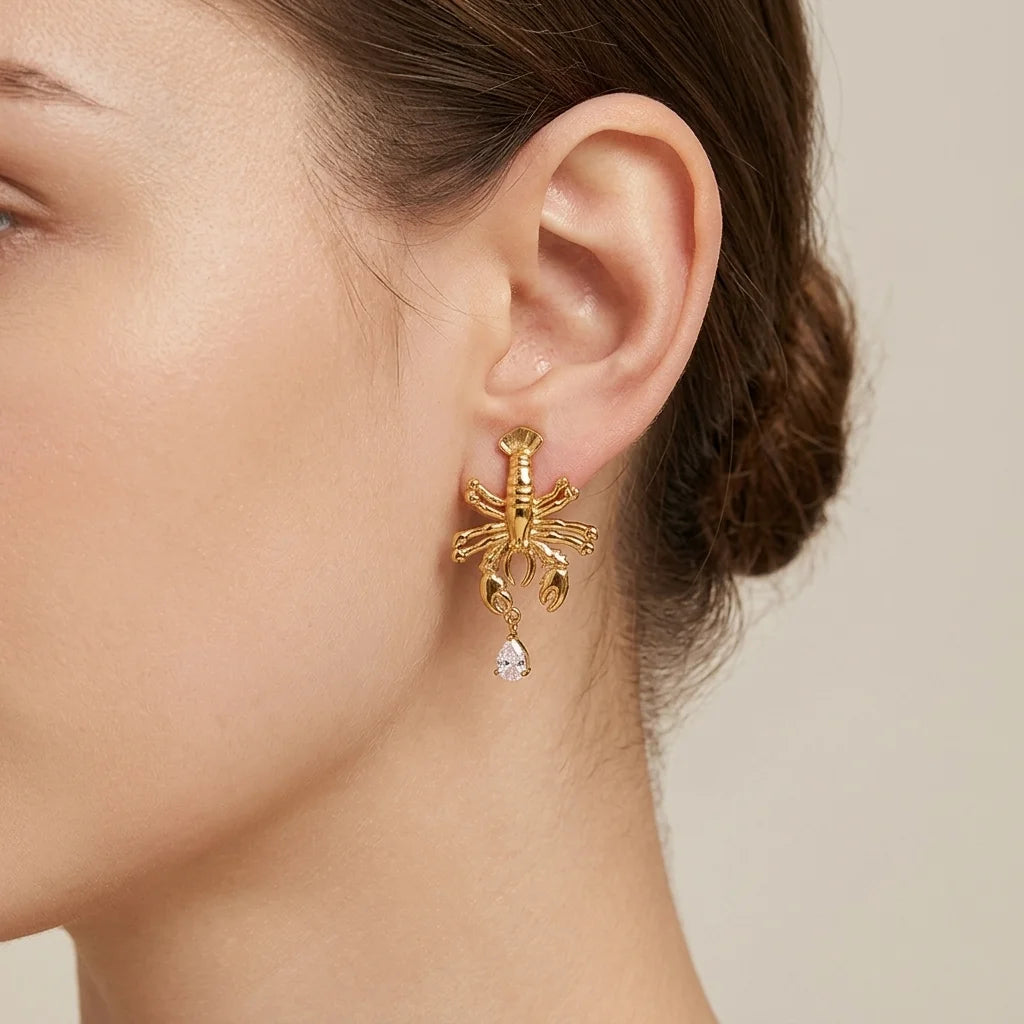 Lobster Love Drop Earrings
