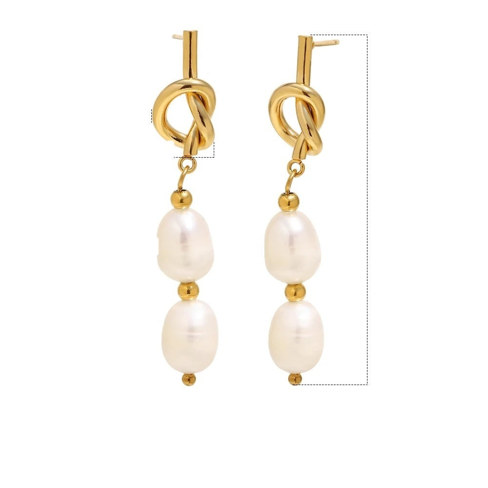 Love Knot Pearl Drops