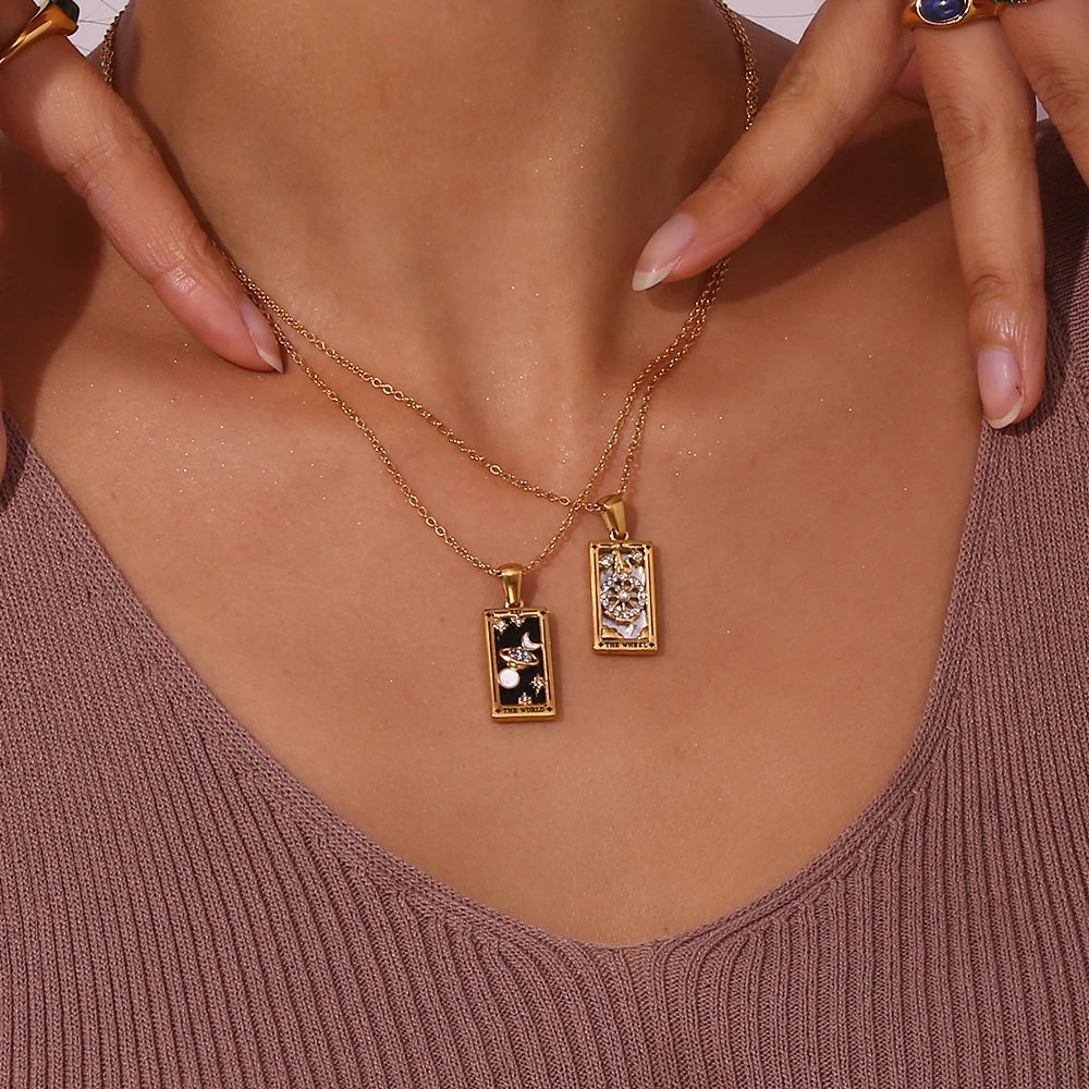 Wheel of Fortune Tarot Necklace