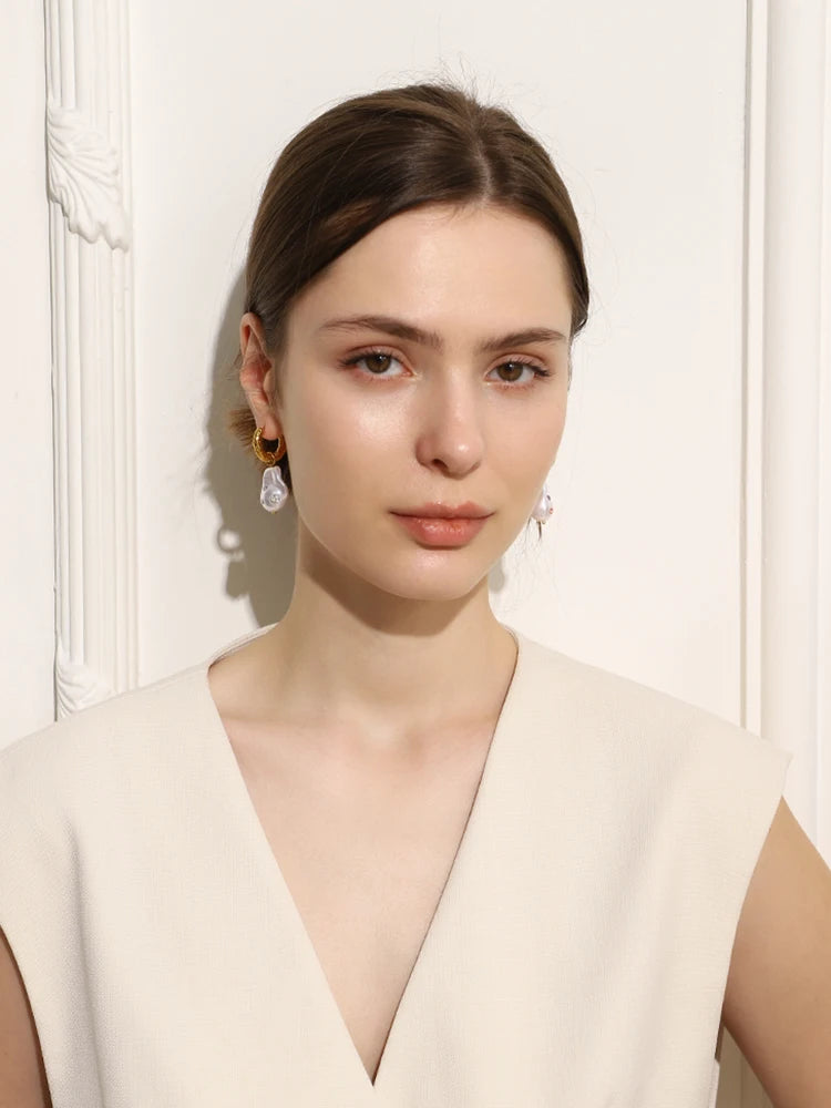 Baroque Pearl Sprinkle Hoops