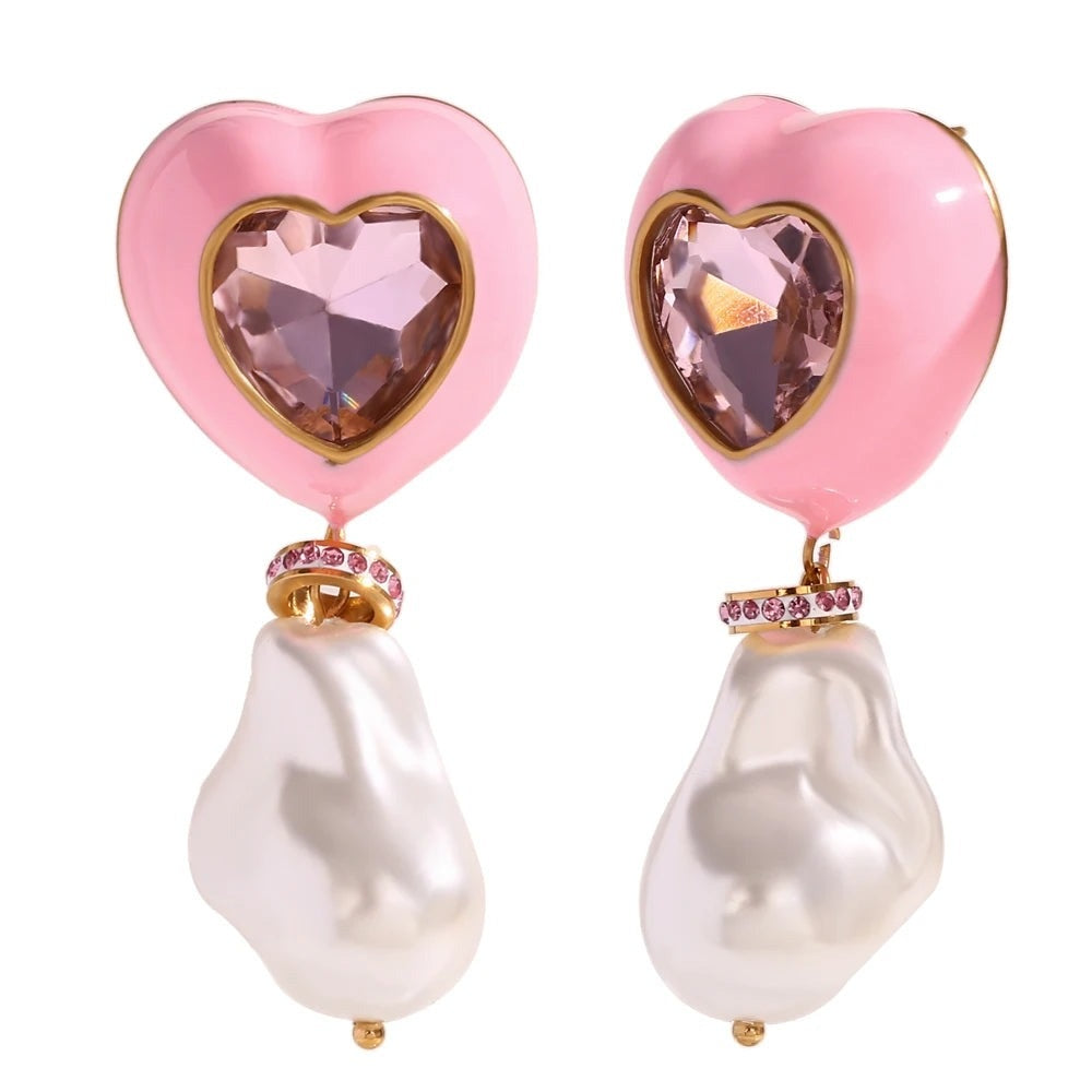Candy Heart Pearl Drops