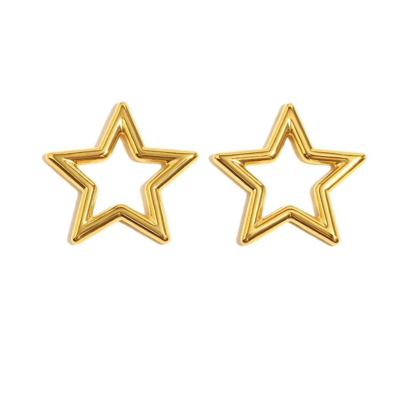 Open Star Studs