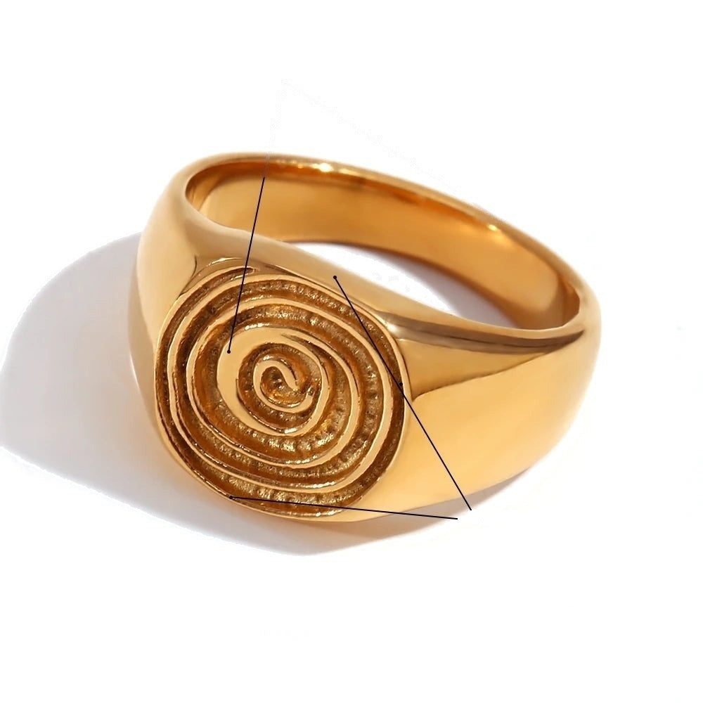 Swirl Signet Ring