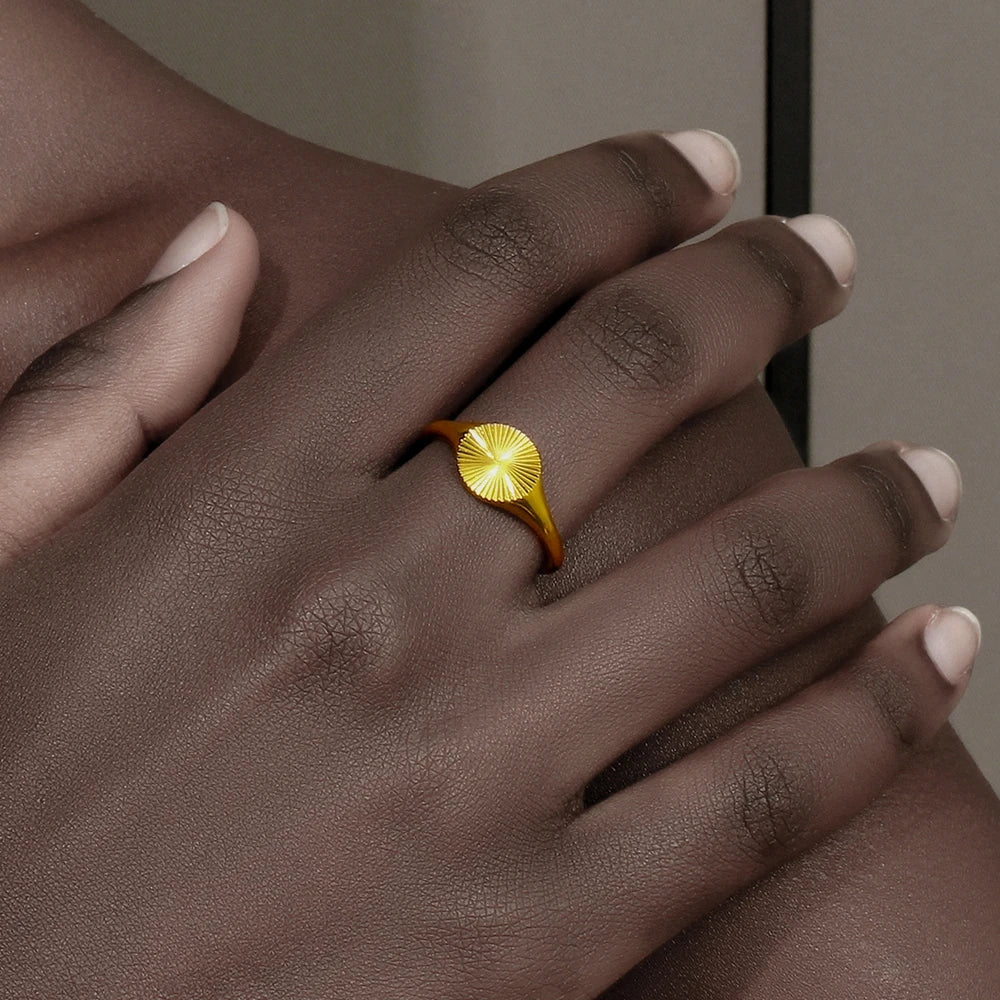 Sunray Signet Ring