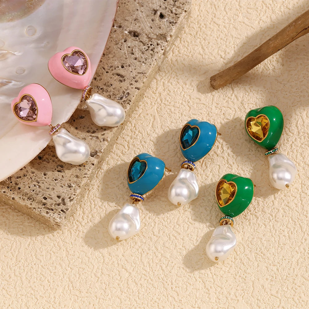 Candy Heart Pearl Drops