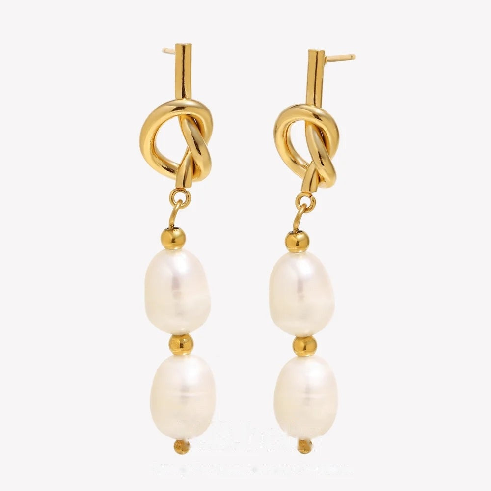 Love Knot Pearl Drops