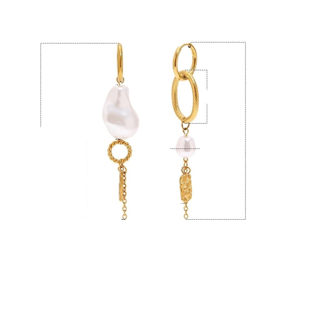 Pearl & Charm Mismatch Hoops