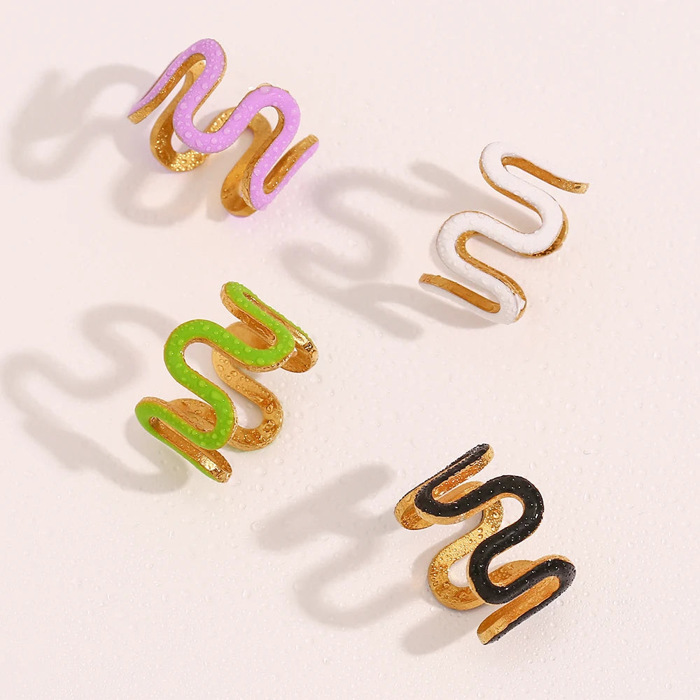Squiggle Enamel Ring