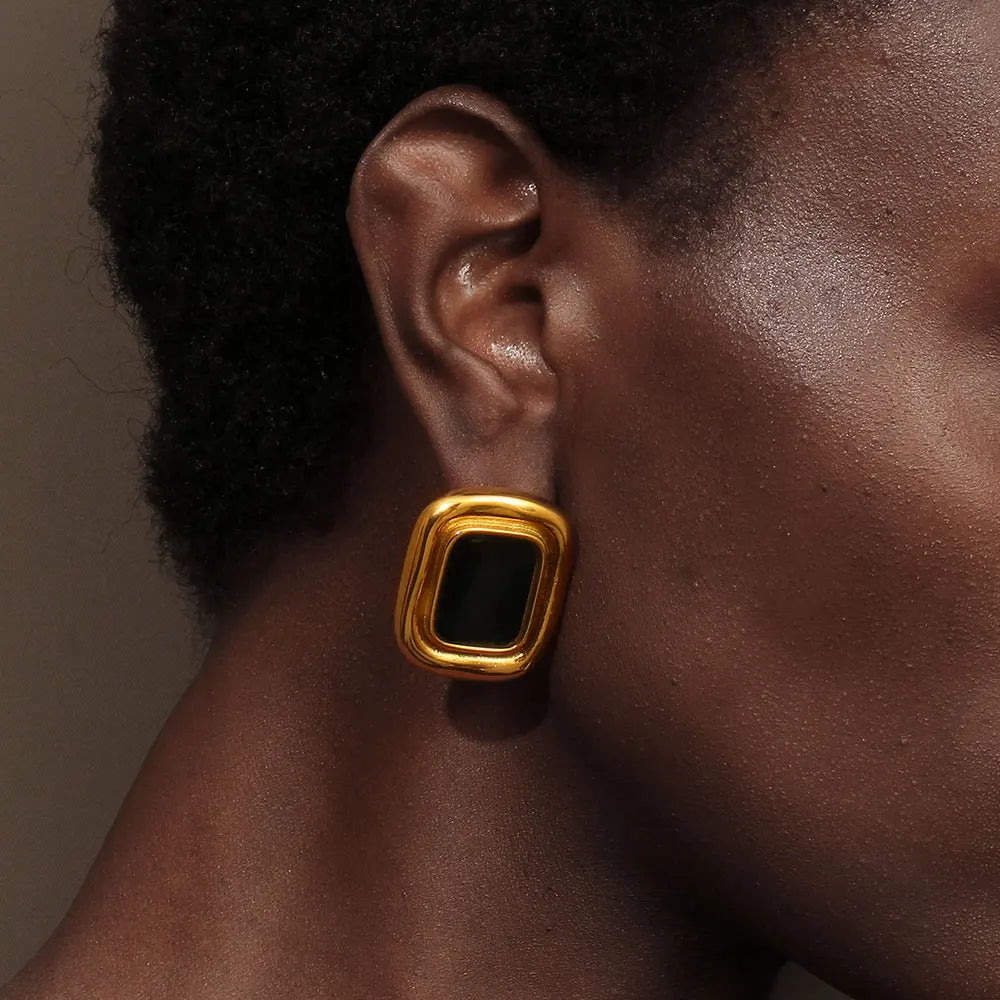 Midnight Square Studs