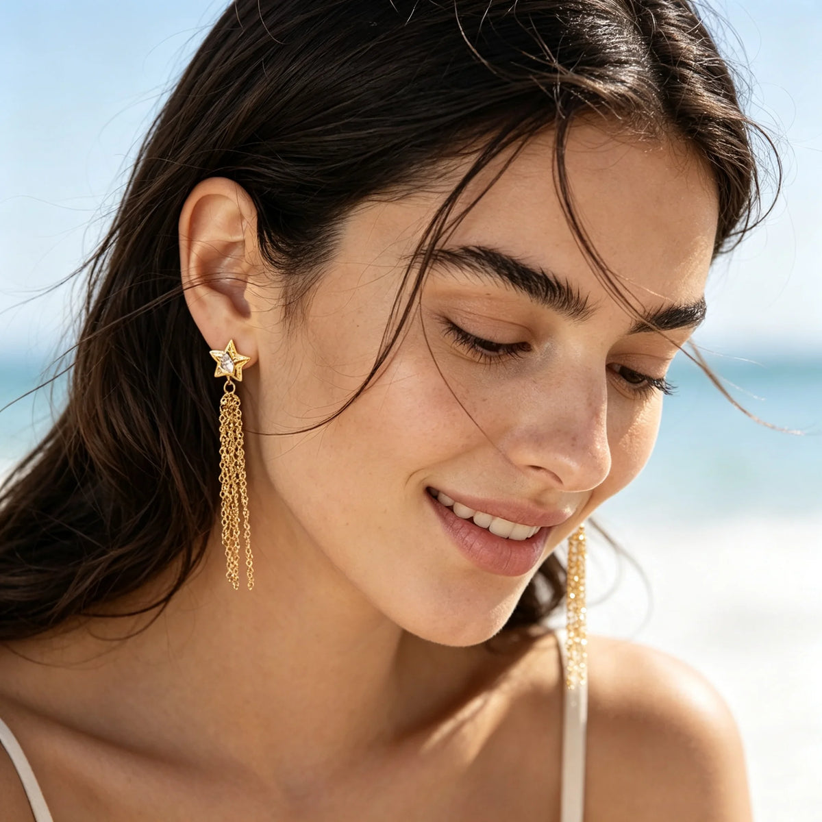 Shooting Star Fringe Earrings