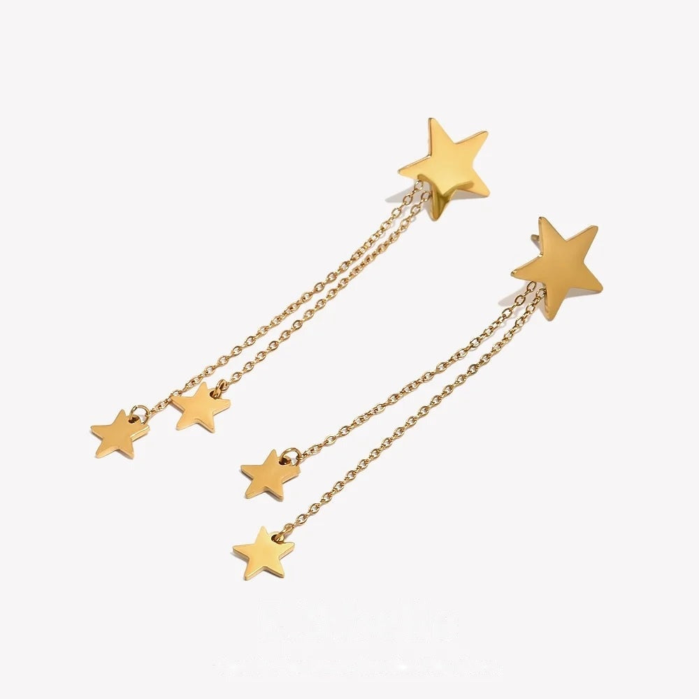 Falling Stars Chain Earrings