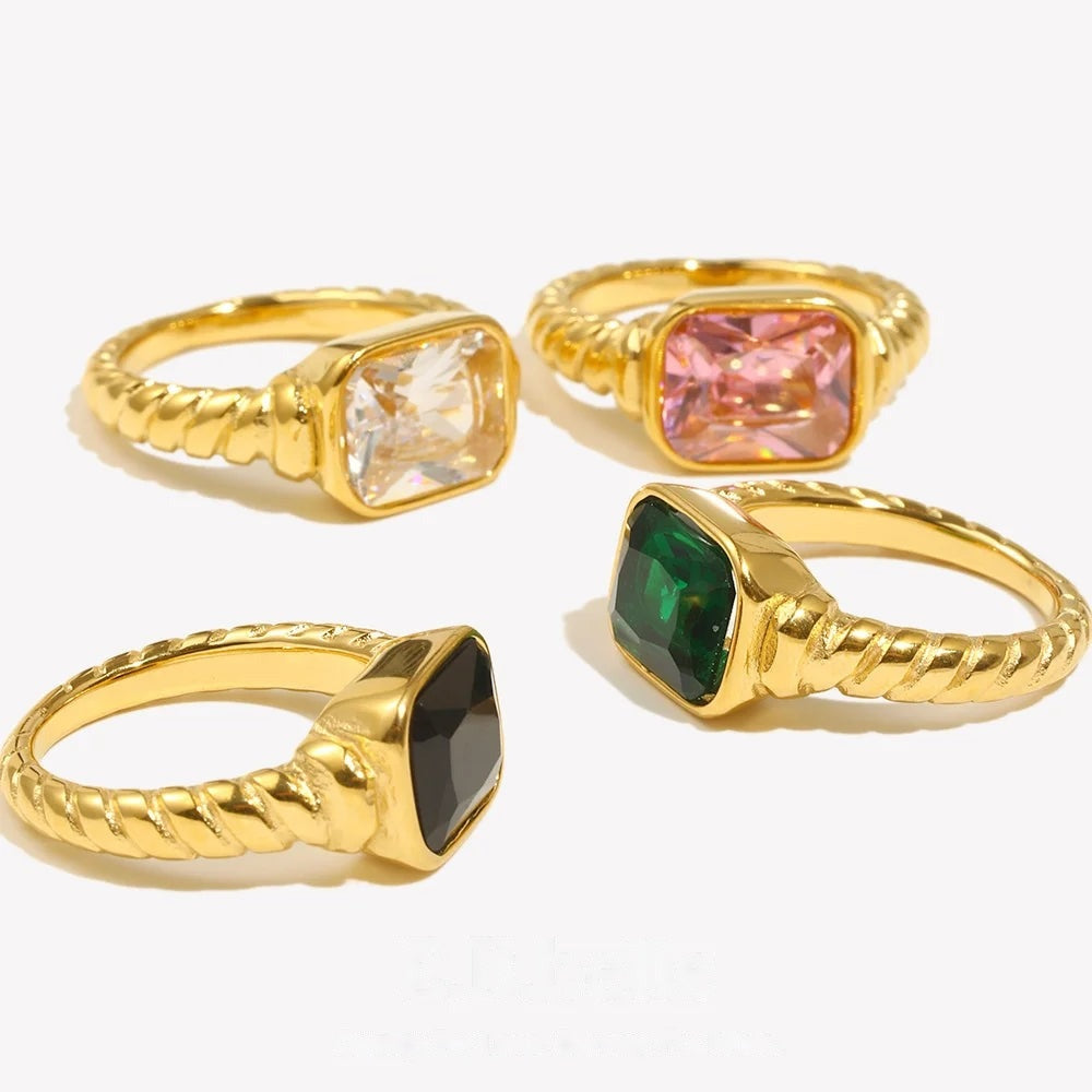 Candy Stone Rope Ring