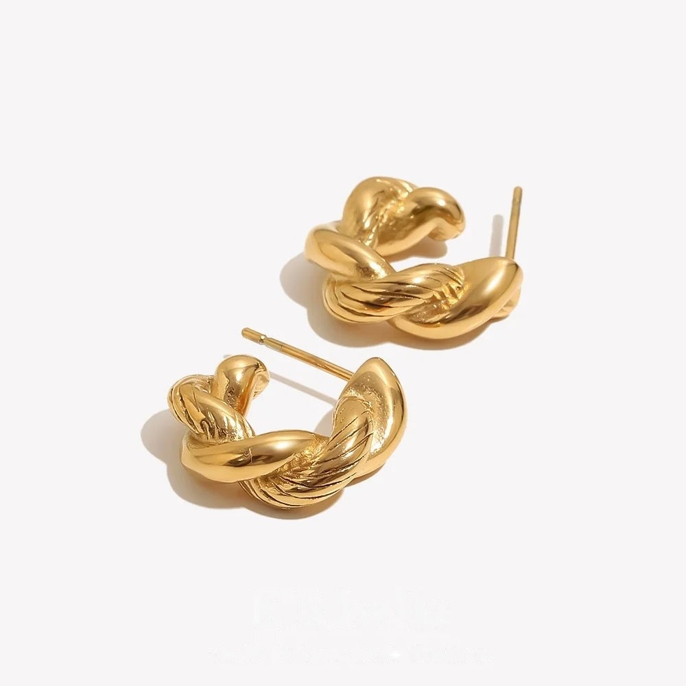 Twisted Croissant Hoops