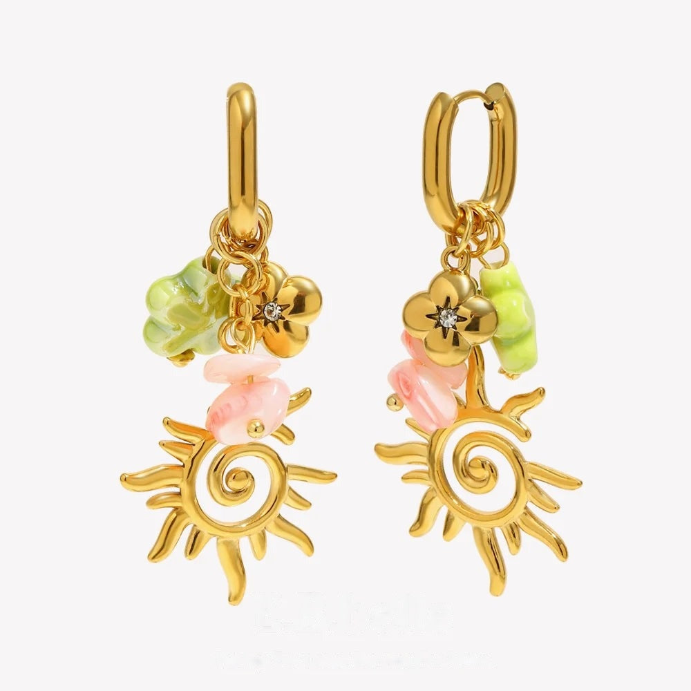 Flower Power Sun Hoops