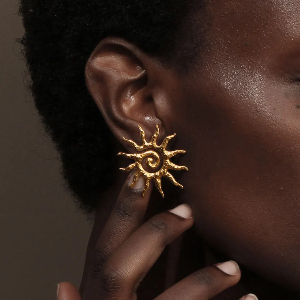 Sunburst Swirl Studs