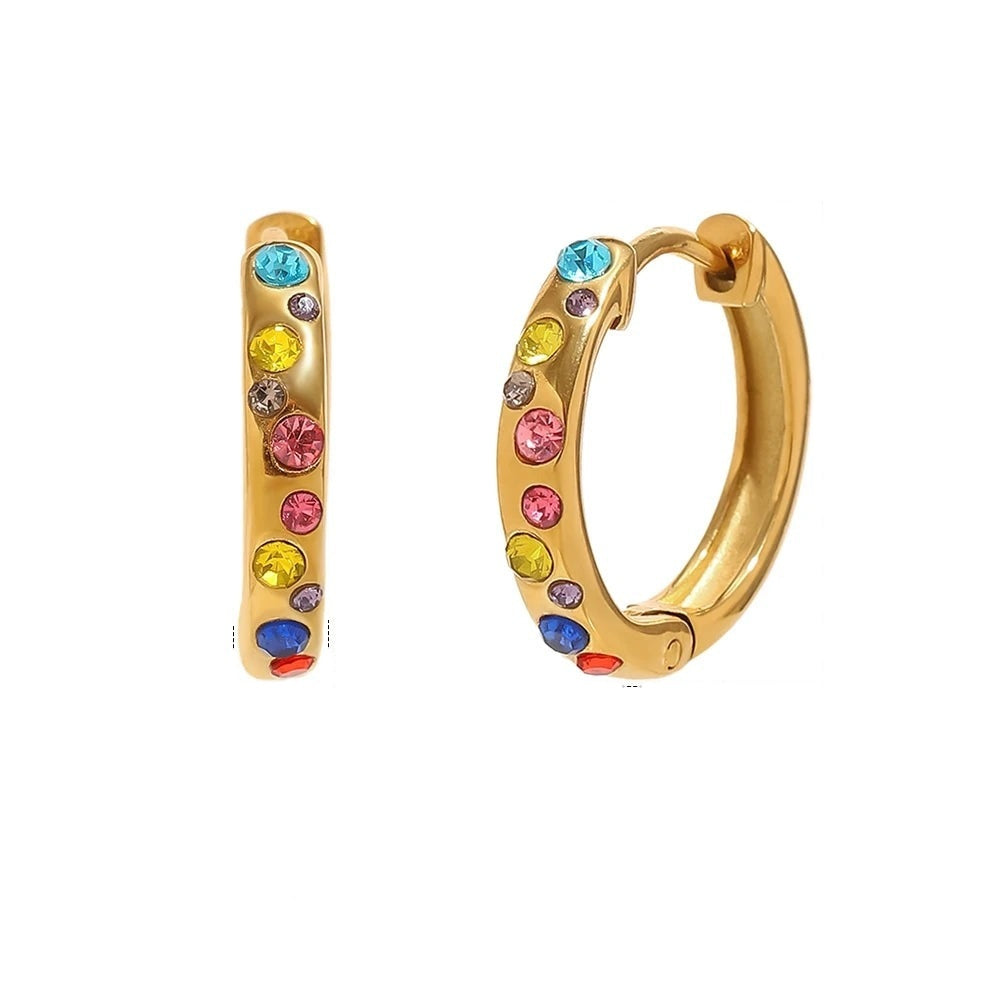 Rainbow Pave Huggies