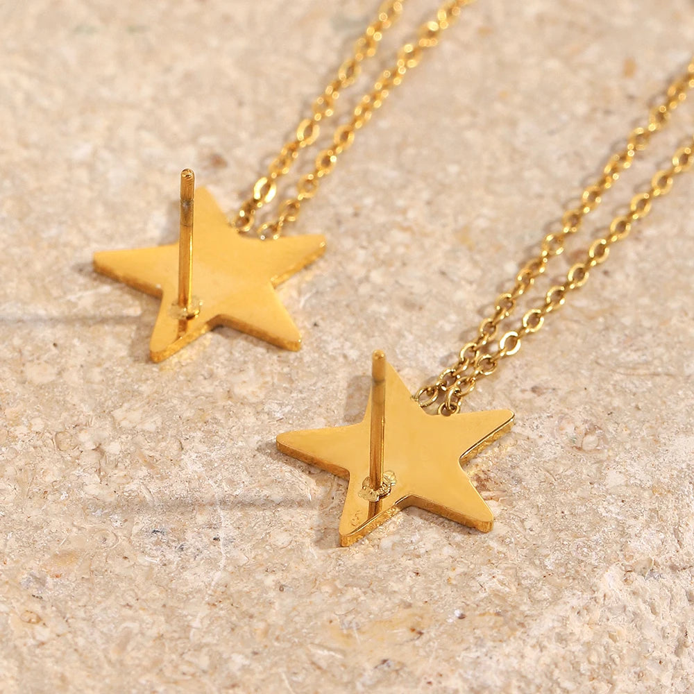 Falling Stars Chain Earrings