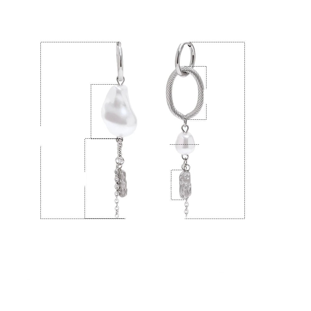 Pearl & Charm Mismatch Hoops