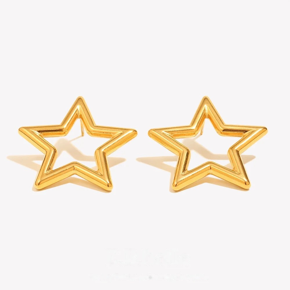 Open Star Studs