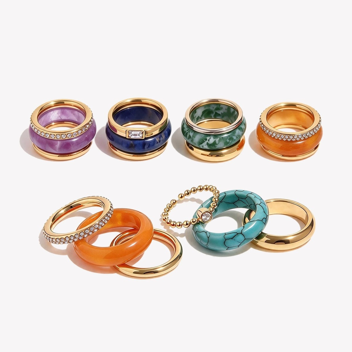 Candy Glass Stack Ring