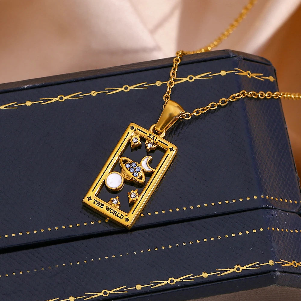 Wheel of Fortune Tarot Necklace