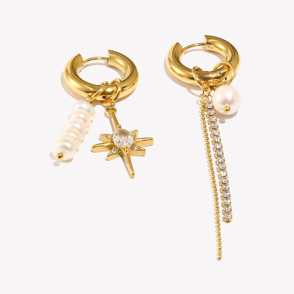 Mismatched Star & Pearl Drops