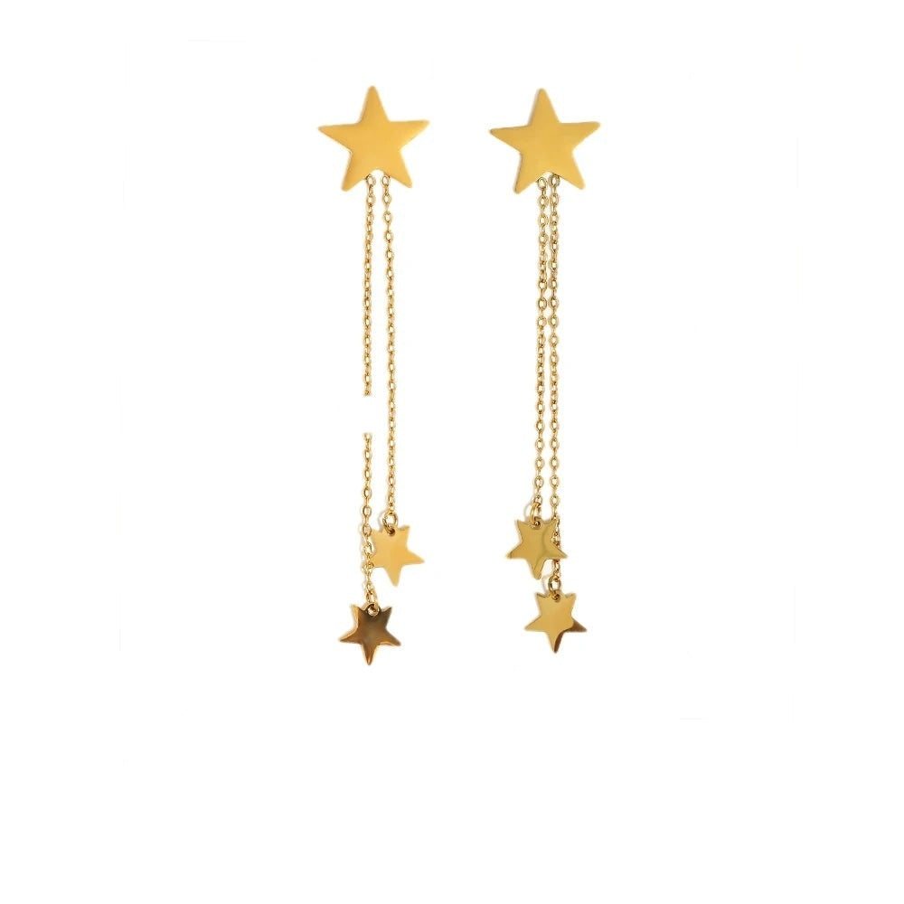Falling Stars Chain Earrings