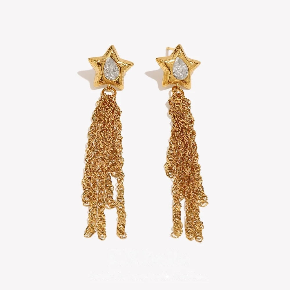 Shooting Star Fringe Earrings