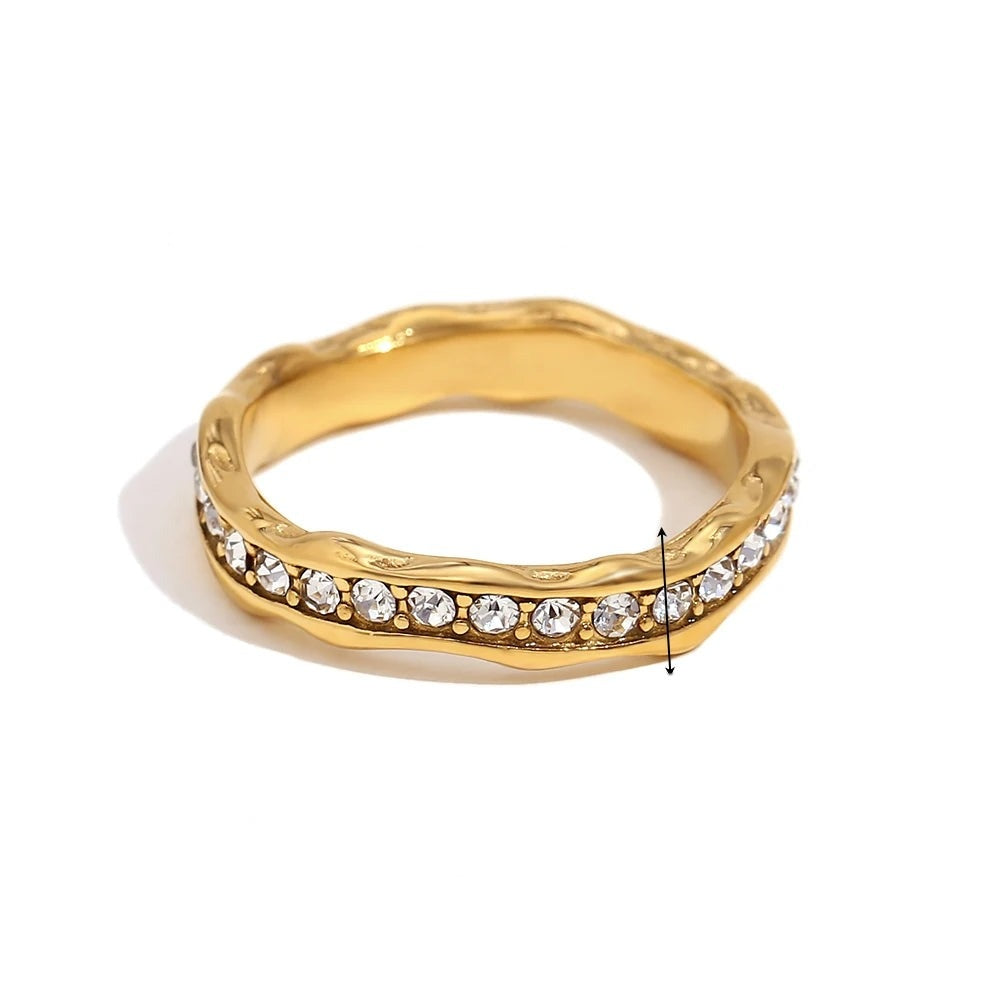 Starry Wave Band Ring