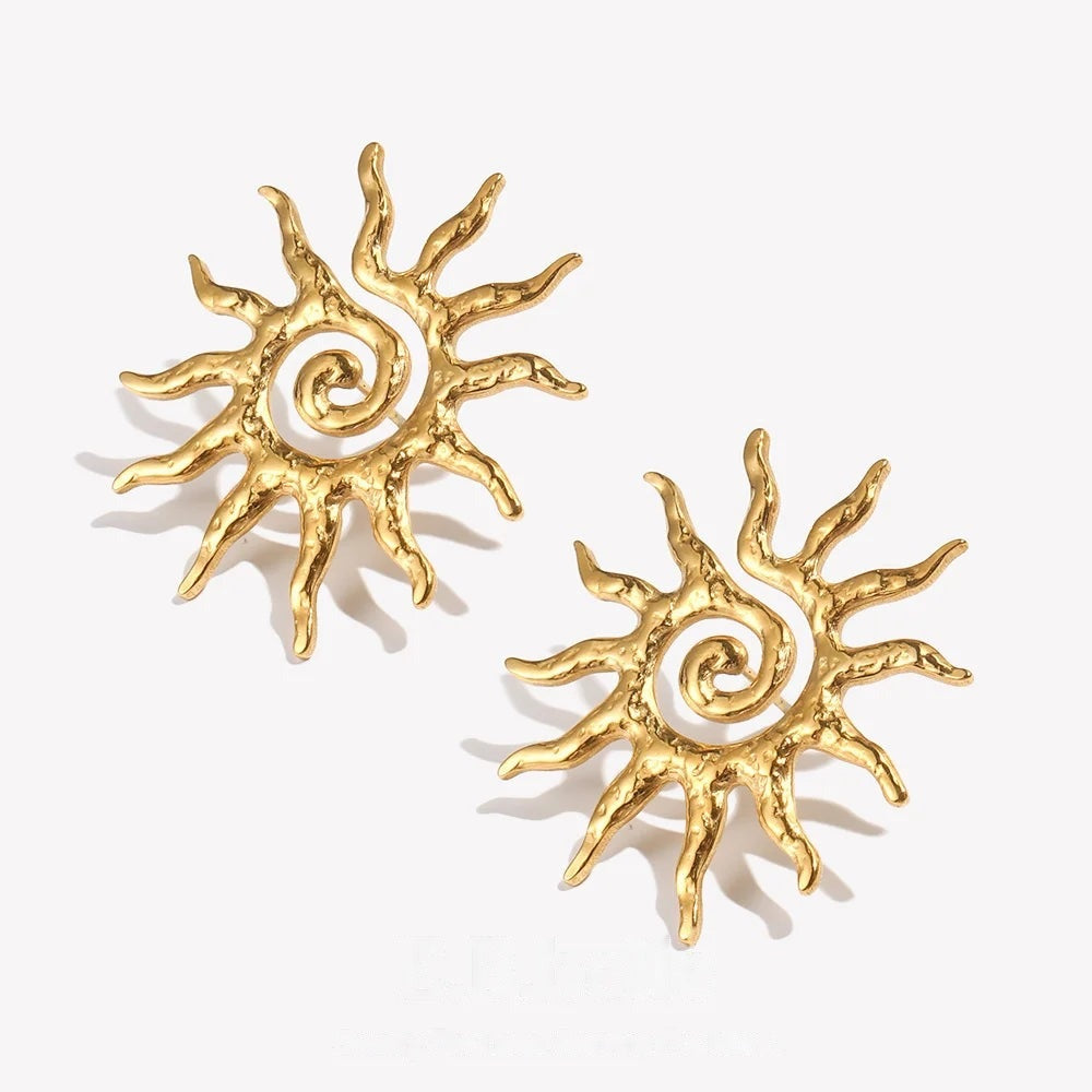 Sunburst Swirl Studs