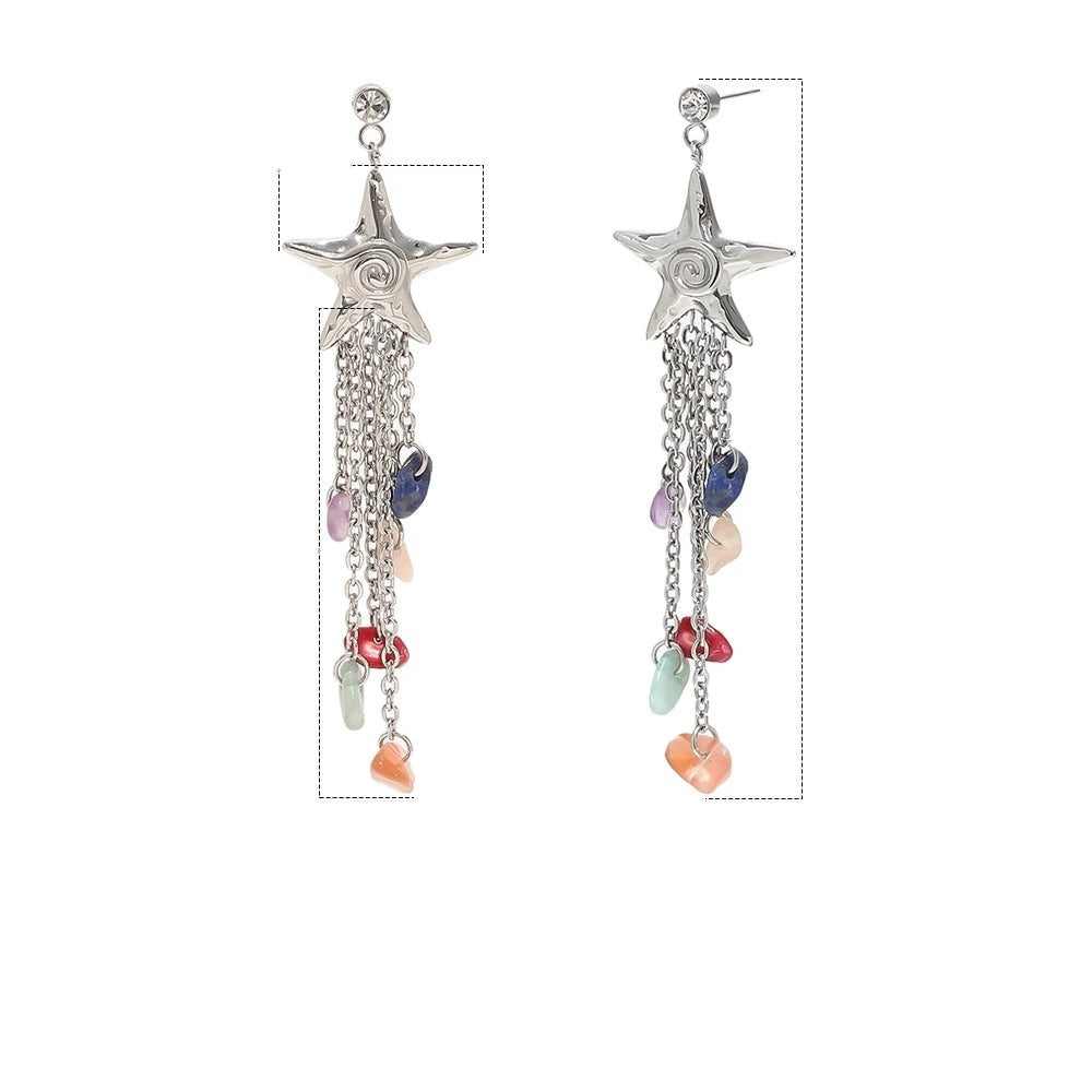 Starburst Candy Fringe Earrings