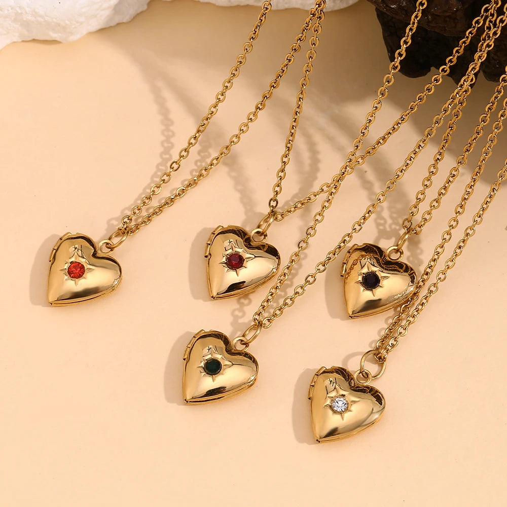 Birthstone Heart Locket